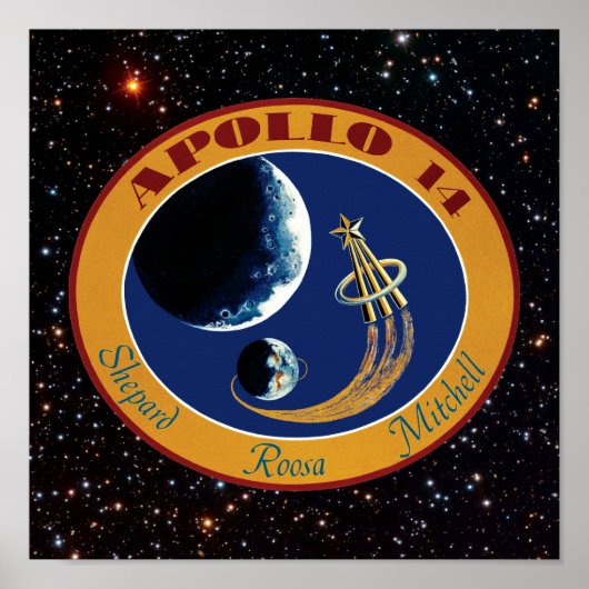 Poster Logo du patch de mission NASA Apollo 14 (Devant)