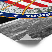 Poster Logo du patch de mission NASA Apollo 16 (Coin)