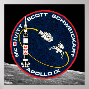 Poster Logo du patch de mission NASA Apollo 9