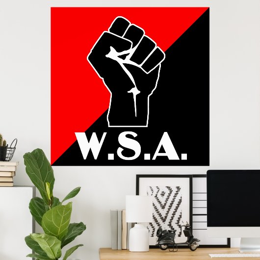 Poster logo du poing (Bureau à domicile)