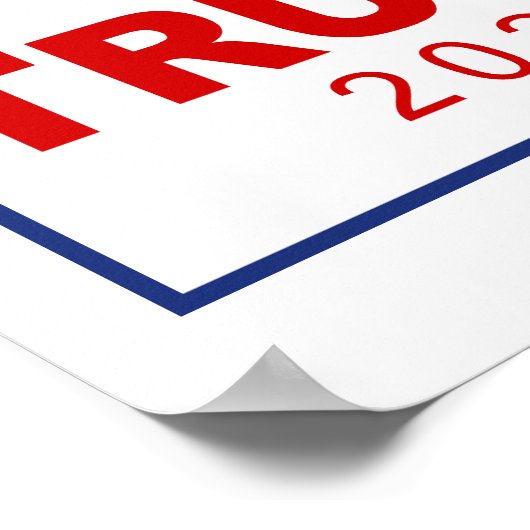 Poster Logo du rectangle classique Trump 2024 (Coin)