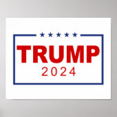 Poster Logo du rectangle classique Trump 2024 (Devant)