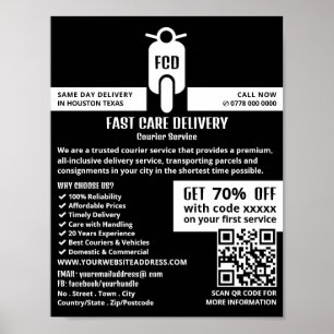 Poster Logo du service de messagerie, publicité du servic