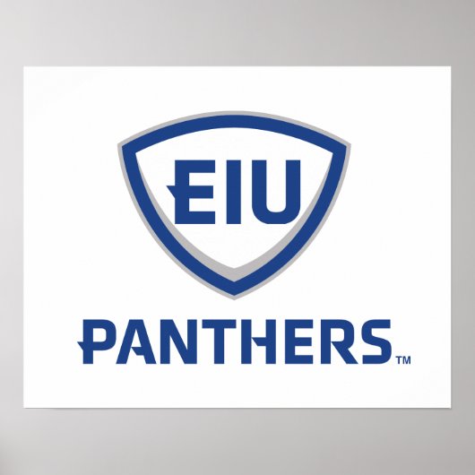 Poster Logo Eastern Illinois Panthers Shield & Wordmark (Devant)