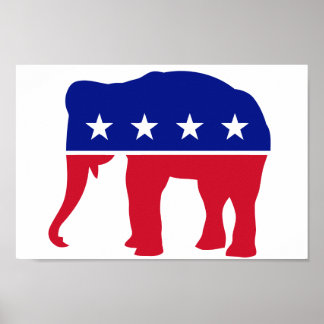 POSTER LOGO ÉLÉPHANT RÉPUBLICAIN