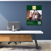 Poster logo Emerald vert entreprise photo bienvenue code