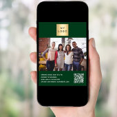 Poster logo Emerald vert entreprise photo bienvenue code