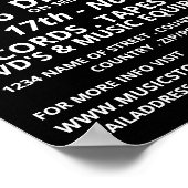 Poster Logo en option, Boutique de musique publicité (Coin)