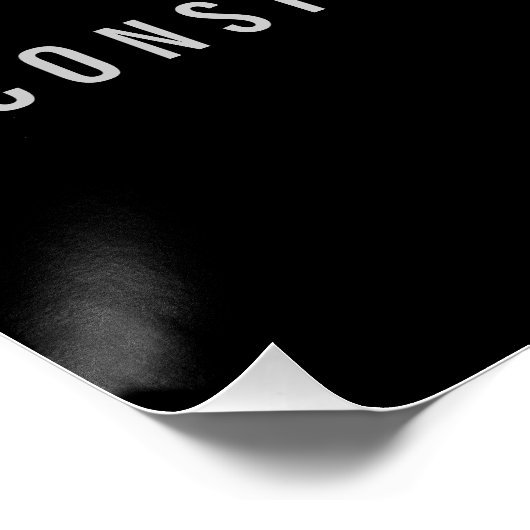 Poster Logo estampé rustique sur la construction noire (Coin)