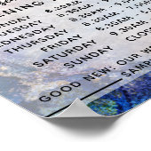 Poster Logo Et Texte Personnalisables Heures D'Ouverture  (Coin)