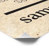 Poster Logo Et Texte Personnalisables Heures D'Ouverture  (Coin)