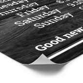 Poster Logo Et Texte Personnalisables Heures D'Ouverture  (Coin)