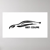 Poster Logo Genesis Coupe Black Silhouette (Devant)