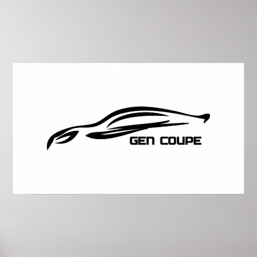 Poster Logo Genesis Coupe Black Silhouette (Devant)