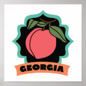 Poster Logo Georgia Peach (Devant)