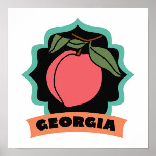 Poster Logo Georgia Peach