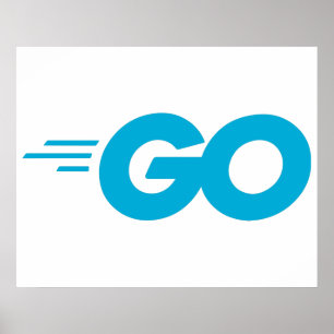 Poster Logo Golang (langage de programmation Go)