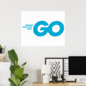 Poster Logo Golang (langage de programmation Go) (Bureau à domicile)