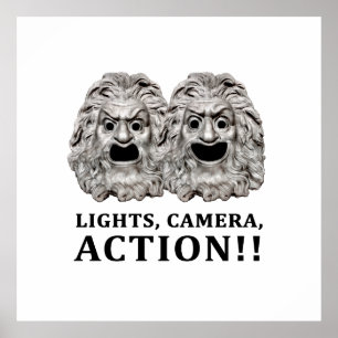 Poster Logo graphique de concept par action