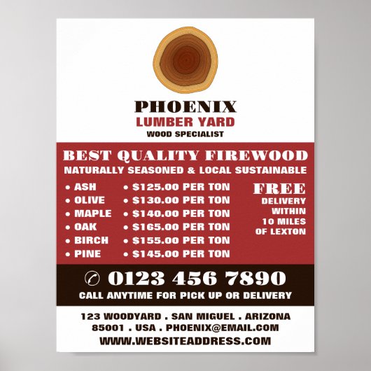 Poster Logo Heartwood, Bois/Bois/Bois Advert (Devant)