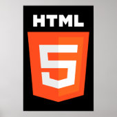 Poster Logo HTML 5 (Devant)