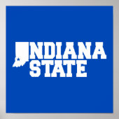 Poster Logo Indiana State (Devant)