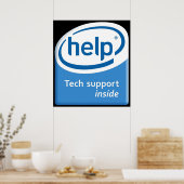 Poster Logo Intel® Parody - Support technique informatiqu (Cuisine)