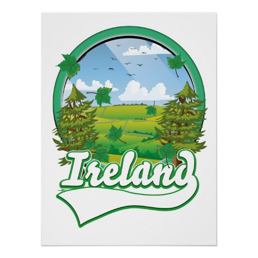Poster Logo Irlande Travel (Devant)