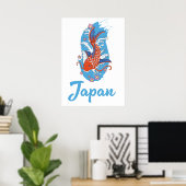 Poster Logo Japon Pêche (Bureau à domicile)