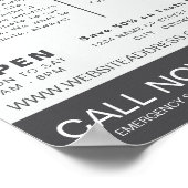 Poster Logo Médicale, Dentisterie, Publicité Dentiste (Coin)