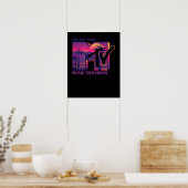 Poster Logo MTV avec Palmiers pourpres au coucher du sole (Cuisine)