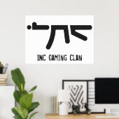 Poster Logo noir INC AK47 (Bureau à domicile)