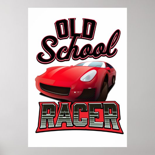 Poster Logo Old School Racer (Devant)