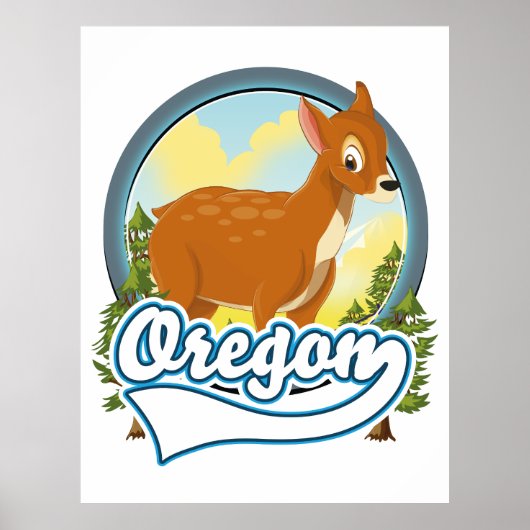 Poster logo Oregon Deer voyage (Devant)