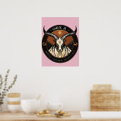 Poster Logo Oryx – Silhouette élégante d'antilope (Cuisine)