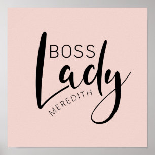 Poster Logo Personnalisé Boss Lady Rose
