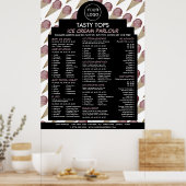 Poster Logo personnalisé, Menu de glacier (Cuisine)