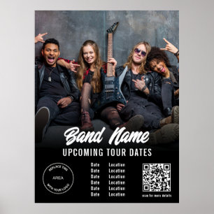 Poster Logo photo sur bande personnalisée QR Gigs Dates d
