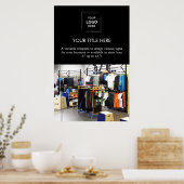 Poster Logo professionnel noir promotionnel (Cuisine)