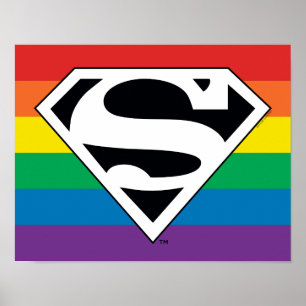 Poster Logo Rainbow Superman