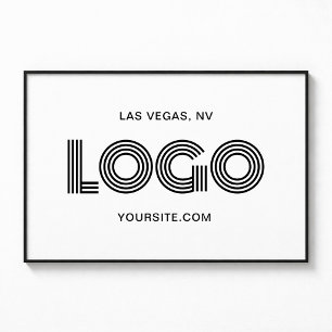 Poster Logo Rectangulaire Moderne Noir