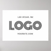 Poster Logo Rectangulaire Moderne Noir (Devant)