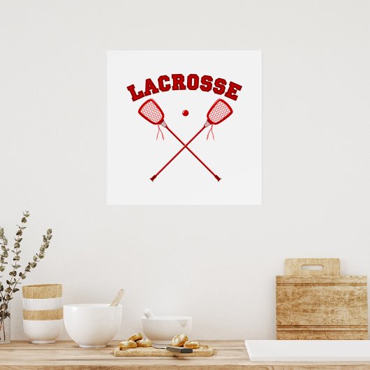 Poster Logo Red Lacrosse (Cuisine)