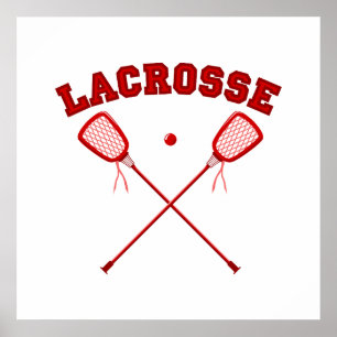 Poster Logo Red Lacrosse