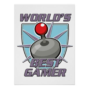 Poster Logo rétro du meilleur joueur au monde