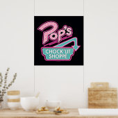 Poster Logo rose du magasin Chock'Lit de Pop (Cuisine)