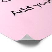 Poster Logo Rose Pâle | Marque Promotionnelle Moderne (Coin)