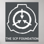 Poster Logo SCP Foundation blanc Secure Contain Protect (Devant)