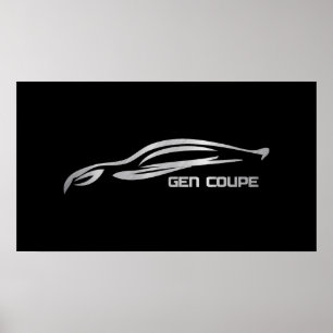 Poster Logo Silhouette Genesis Coupe