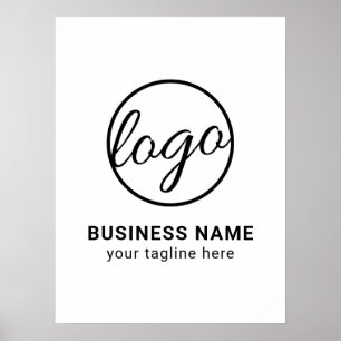 Poster Logo simple d'entreprise de marque personnalisée